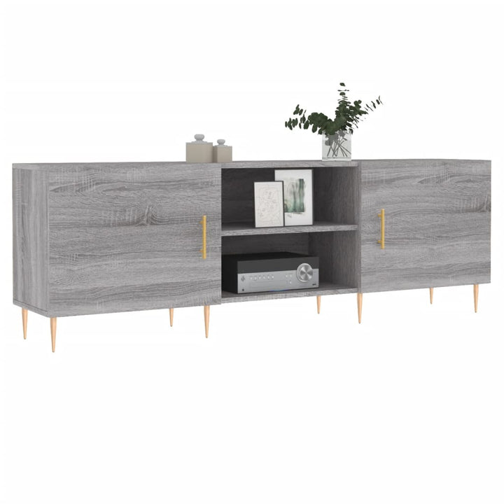 tv-bord 150x30x50 cm konstrueret træ grå sonoma-eg