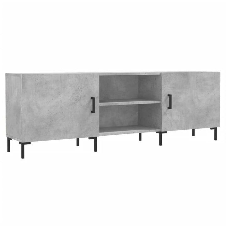 tv-bord 150x30x50 cm konstrueret træ betongrå