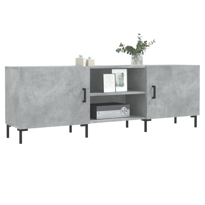 tv-bord 150x30x50 cm konstrueret træ betongrå