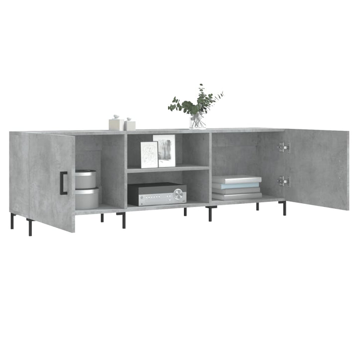 tv-bord 150x30x50 cm konstrueret træ betongrå