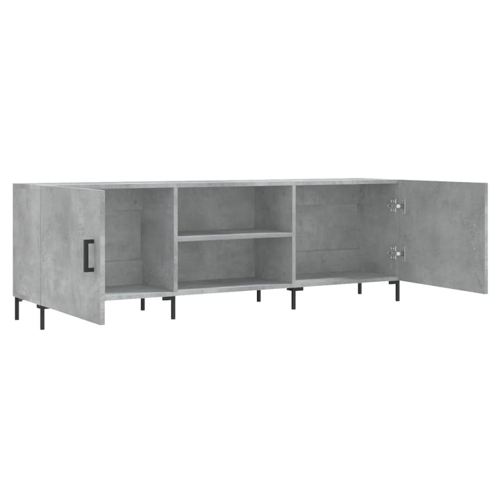 tv-bord 150x30x50 cm konstrueret træ betongrå