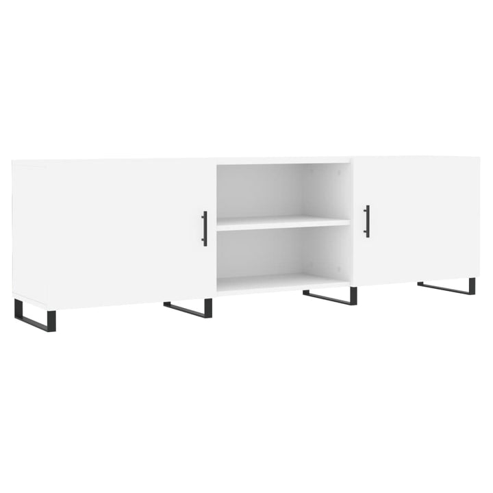 tv-bord 150x30x50 cm konstrueret træ hvid