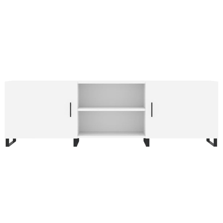 tv-bord 150x30x50 cm konstrueret træ hvid