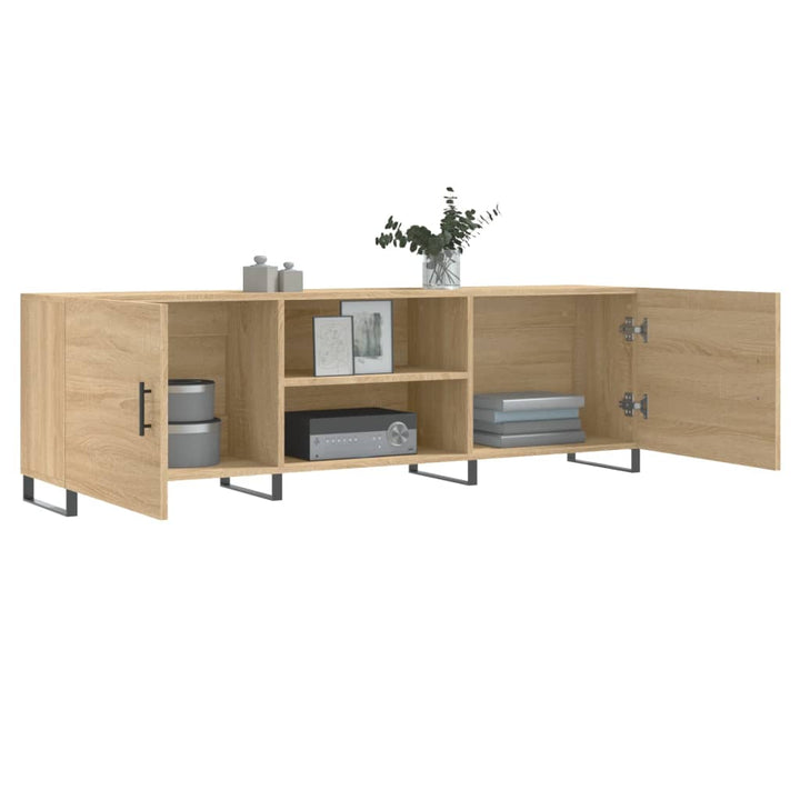 tv-bord 150x30x50 cm konstrueret træ sonoma-eg