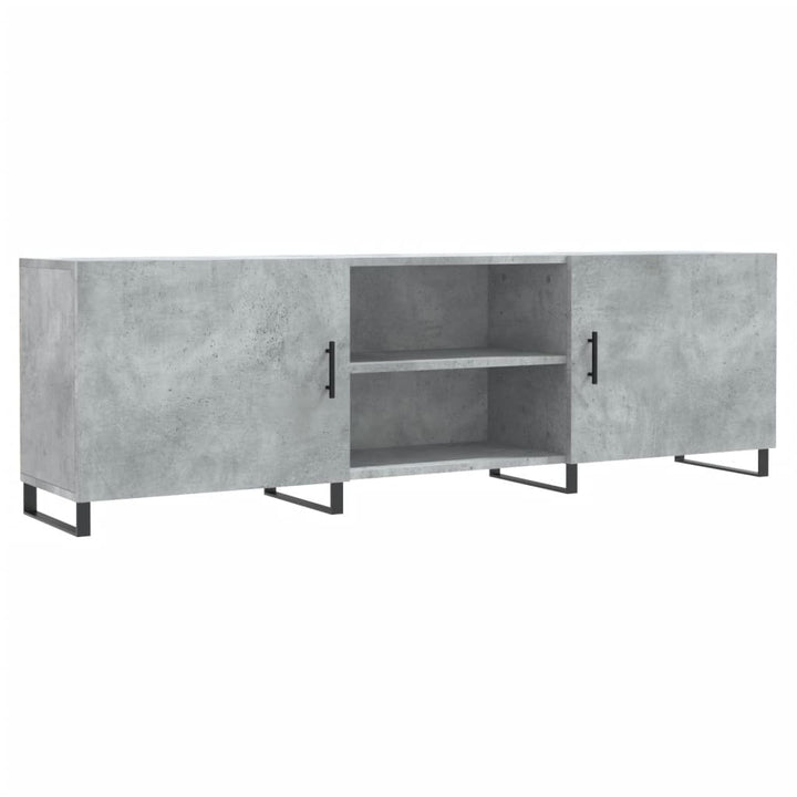 tv-bord 150x30x50 cm konstrueret træ betongrå