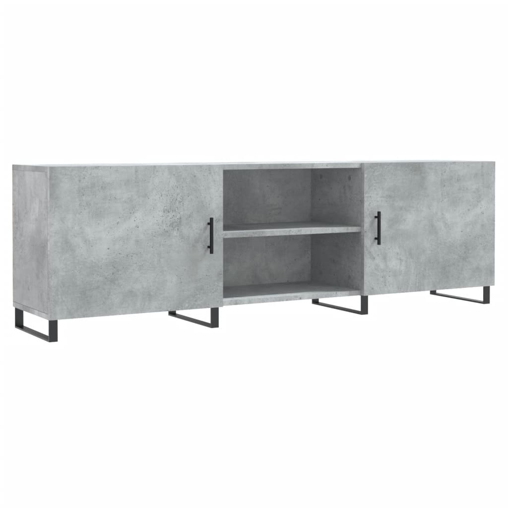 tv-bord 150x30x50 cm konstrueret træ betongrå