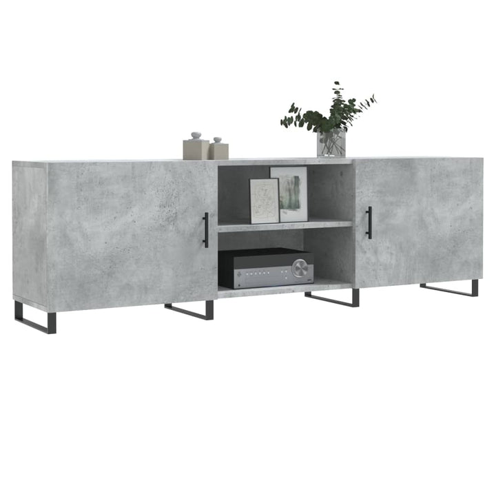 tv-bord 150x30x50 cm konstrueret træ betongrå