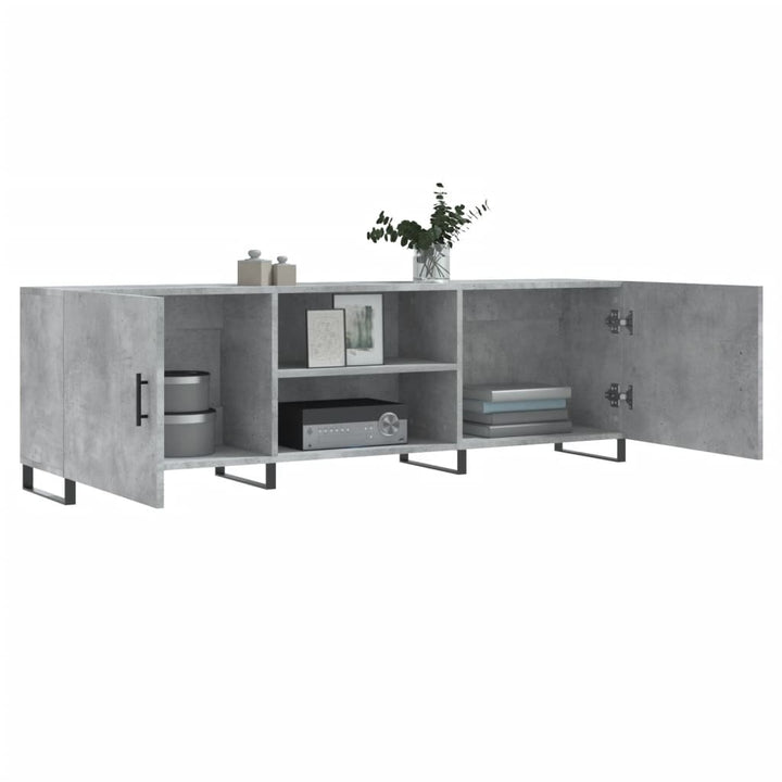 tv-bord 150x30x50 cm konstrueret træ betongrå