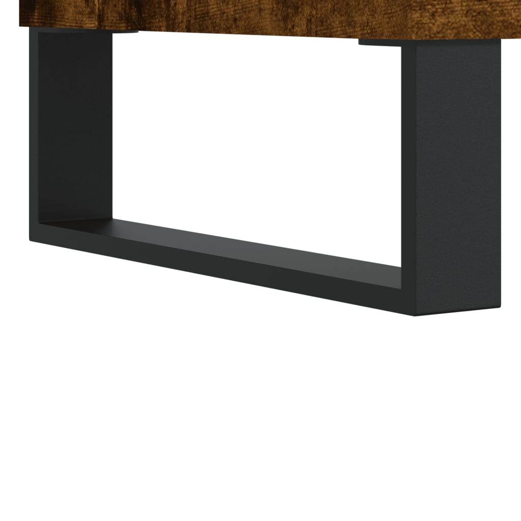 tv-bord 150x30x50 cm konstrueret træ røget egetræsfarve