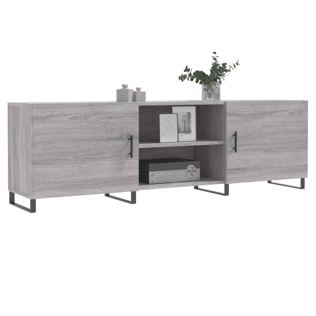 tv-bord 150x30x50 cm konstrueret træ grå sonoma-eg