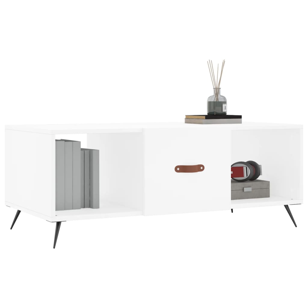 sofabord 102x50x40 cm konstrueret træ hvid