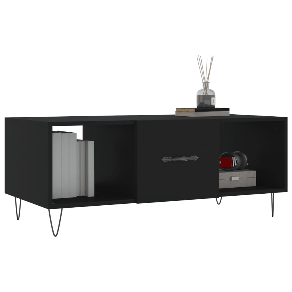 sofabord 102x50x40 cm konstrueret træ sort