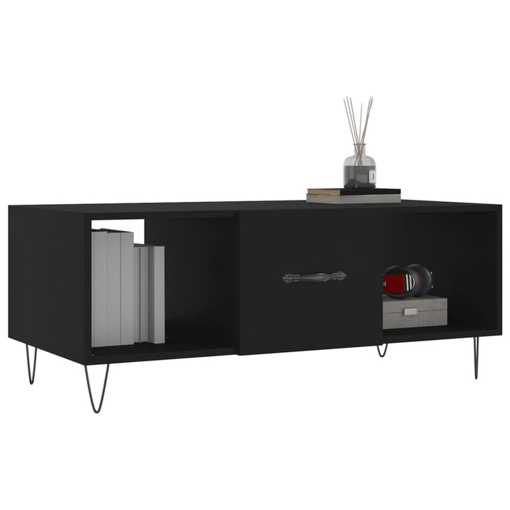 sofabord 102x50x40 cm konstrueret træ sort