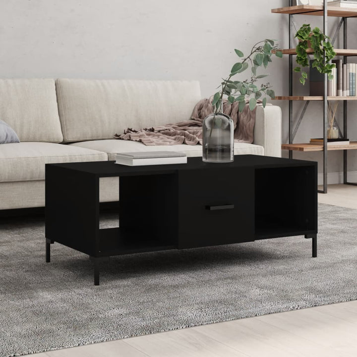 sofabord 102x50x40 cm konstrueret træ sort