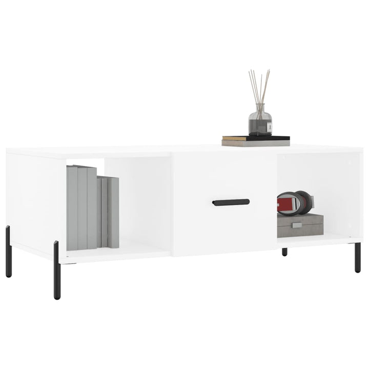 sofabord 102x50x40 cm konstrueret træ hvid