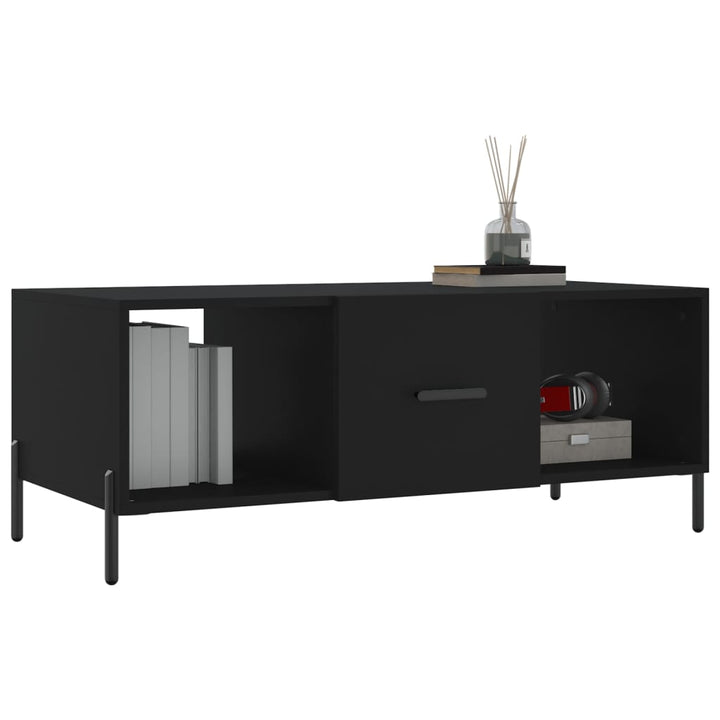 sofabord 102x50x40 cm konstrueret træ sort