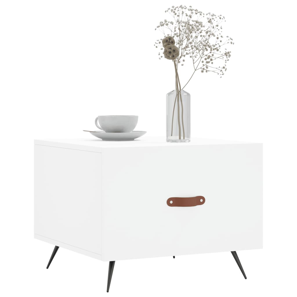 sofaborde 2 stk. 50x50x40 cm konstrueret træ hvid