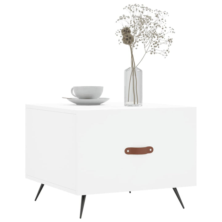 sofaborde 2 stk. 50x50x40 cm konstrueret træ hvid