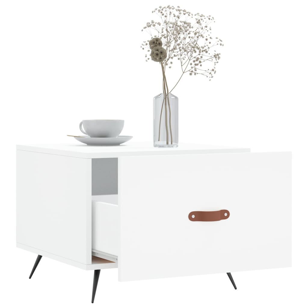 sofaborde 2 stk. 50x50x40 cm konstrueret træ hvid