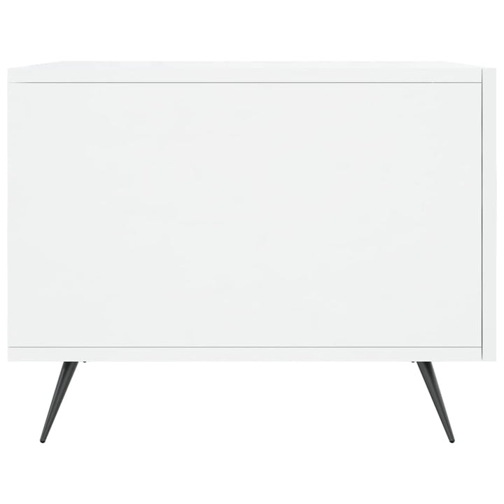 sofabord 50x50x40 cm konstrueret træ hvid højglans