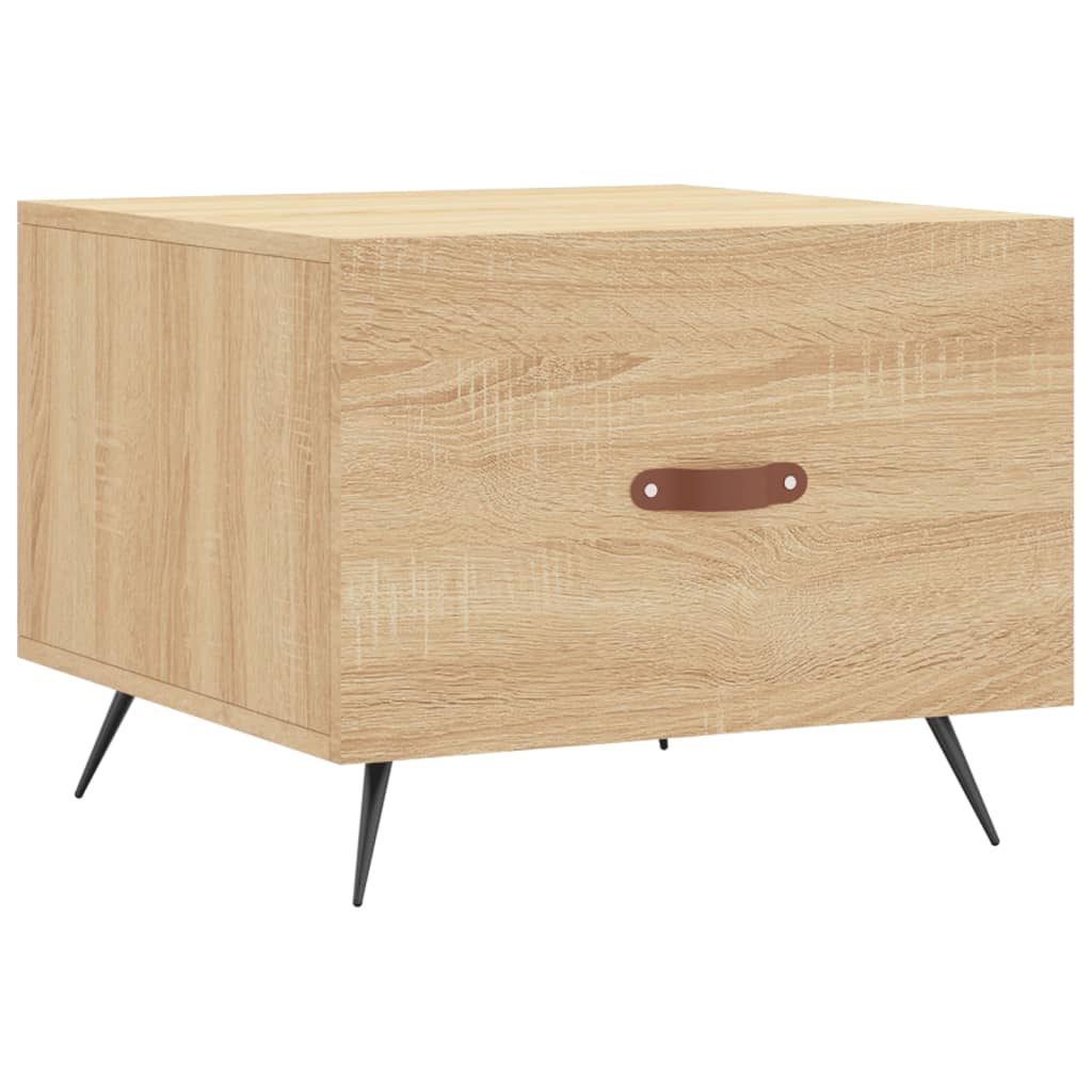 sofabord 50x50x40 cm konstrueret træ sonoma egetræsfarve