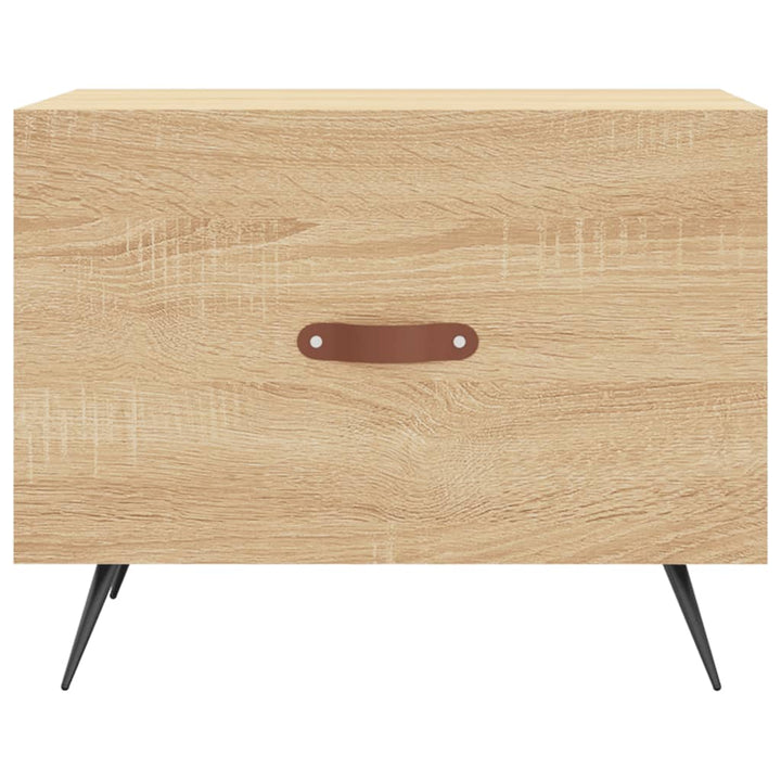 sofabord 50x50x40 cm konstrueret træ sonoma egetræsfarve