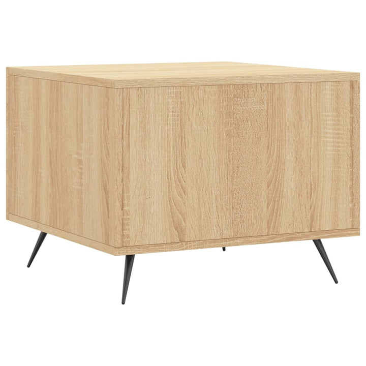 sofabord 50x50x40 cm konstrueret træ sonoma egetræsfarve