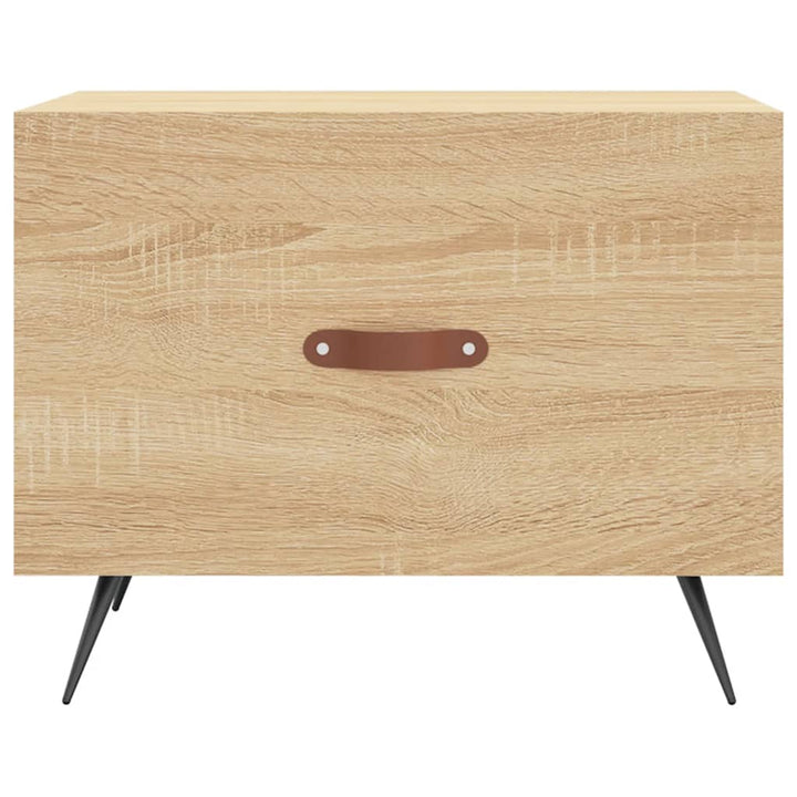 sofaborde 2 stk. 50x50x40 cm konstrueret træ sonoma-eg