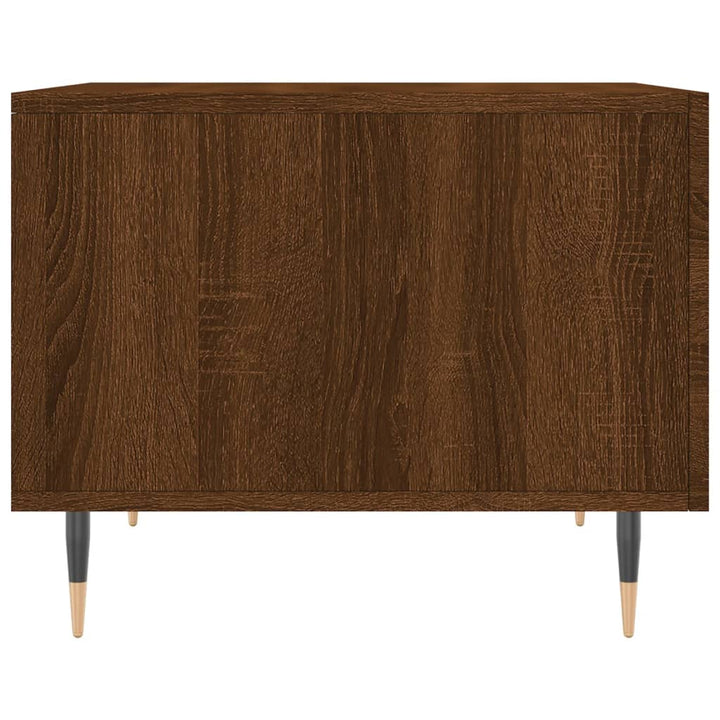 sofaborde 2 stk. 50x50x40 cm konstrueret træ brun egetræsfarve