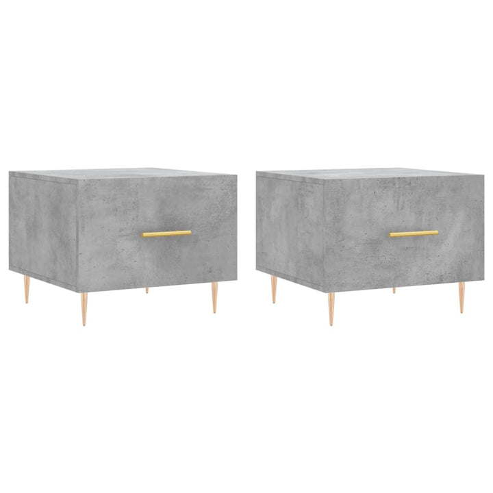 sofaborde 2 stk. 50x50x40 cm konstrueret træ betongrå