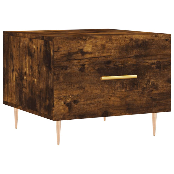 sofaborde 2 stk. 50x50x40 cm konstrueret træ røget egetræsfarve