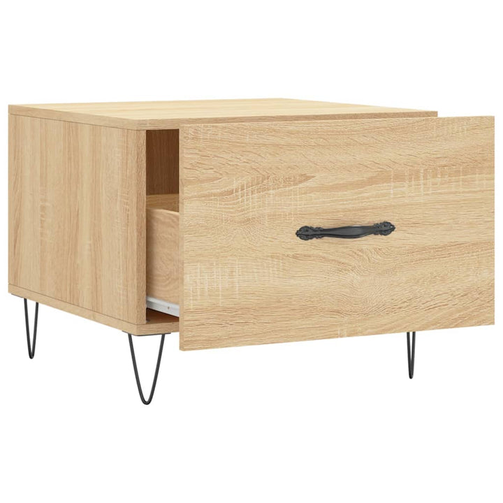 sofabord 50x50x40 cm konstrueret træ sonoma egetræsfarve