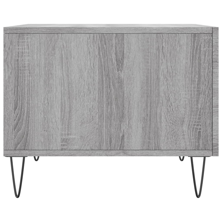 sofaborde 2 stk. 50x50x40 cm konstrueret træ grå sonoma-eg