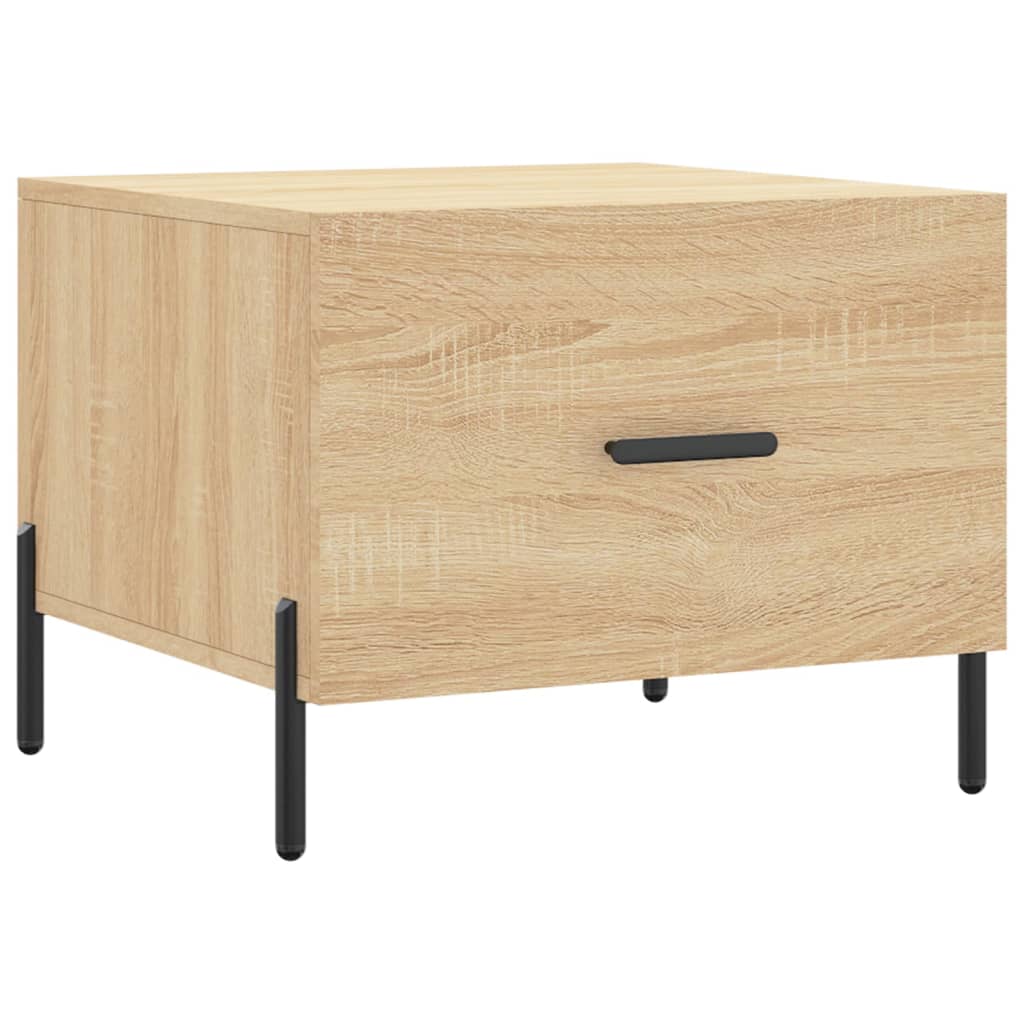 sofabord 50x50x40 cm konstrueret træ sonoma egetræsfarve