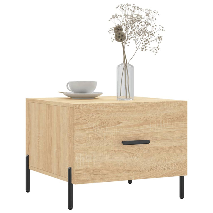 sofabord 50x50x40 cm konstrueret træ sonoma egetræsfarve