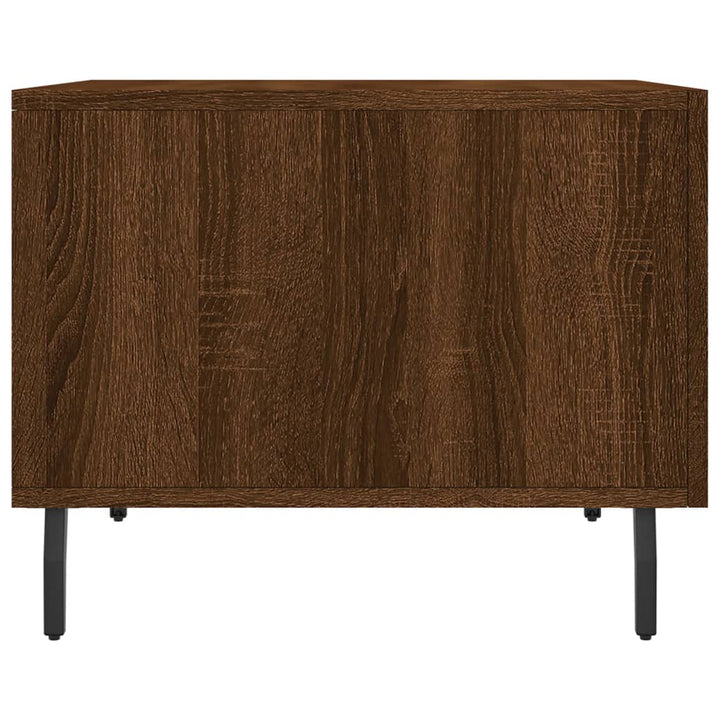 sofabord 50x50x40 cm konstrueret træ brun egetræsfarve