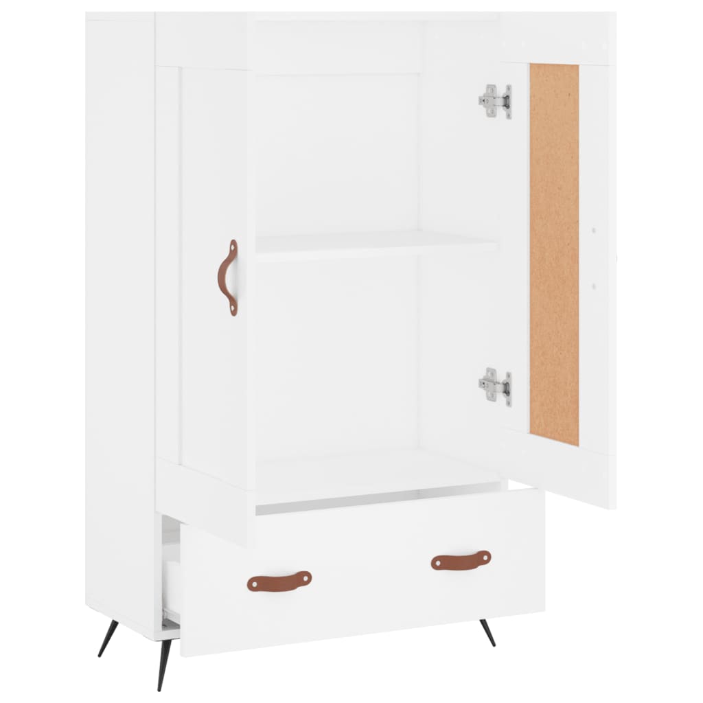 skab 69,5x31x115 cm konstrueret træ hvid