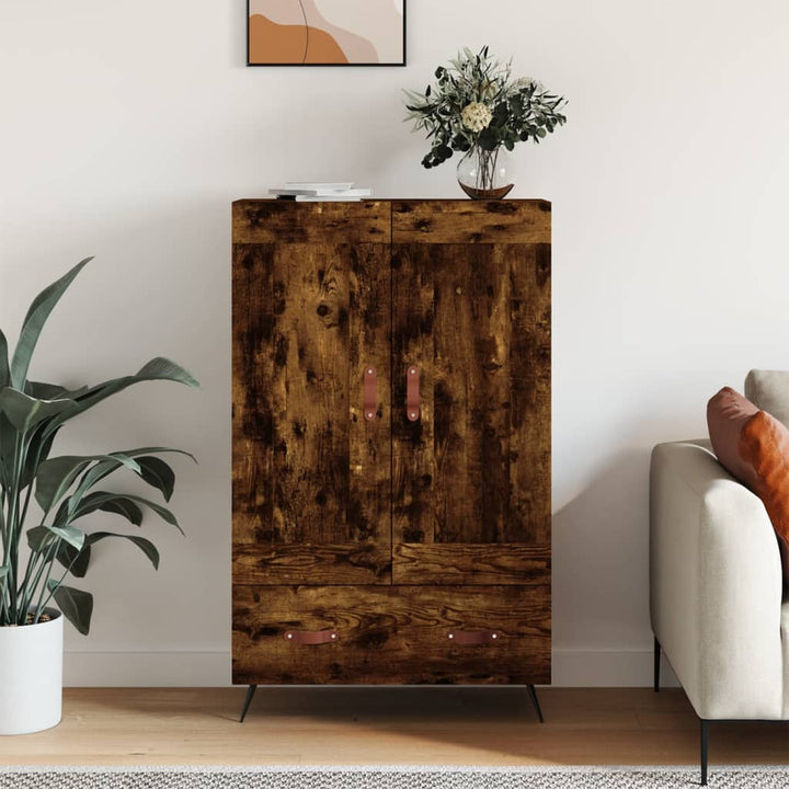 skab 69,5x31x115 cm konstrueret træ røget sonoma-eg