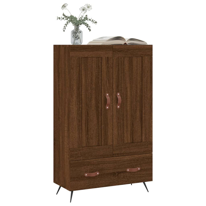 skab 69,5x31x115 cm konstrueret træ brun sonoma-eg