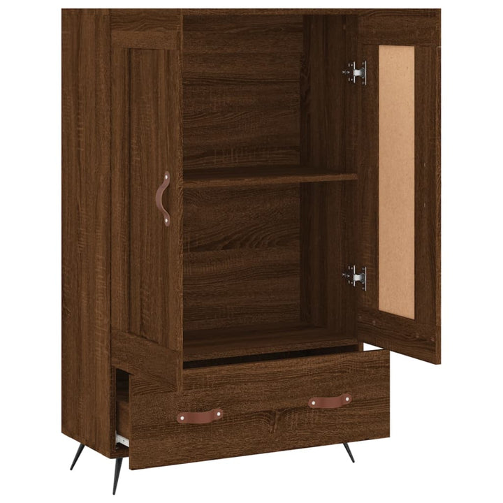skab 69,5x31x115 cm konstrueret træ brun sonoma-eg