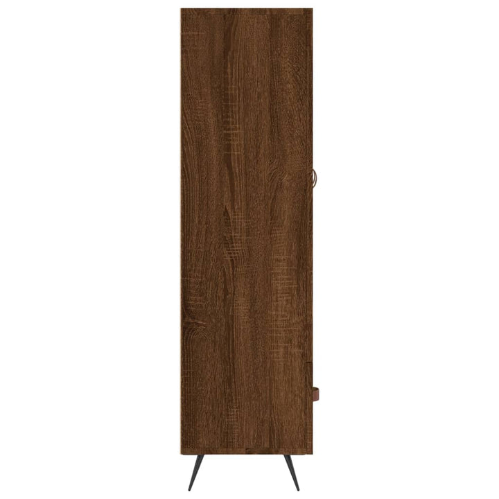 skab 69,5x31x115 cm konstrueret træ brun sonoma-eg