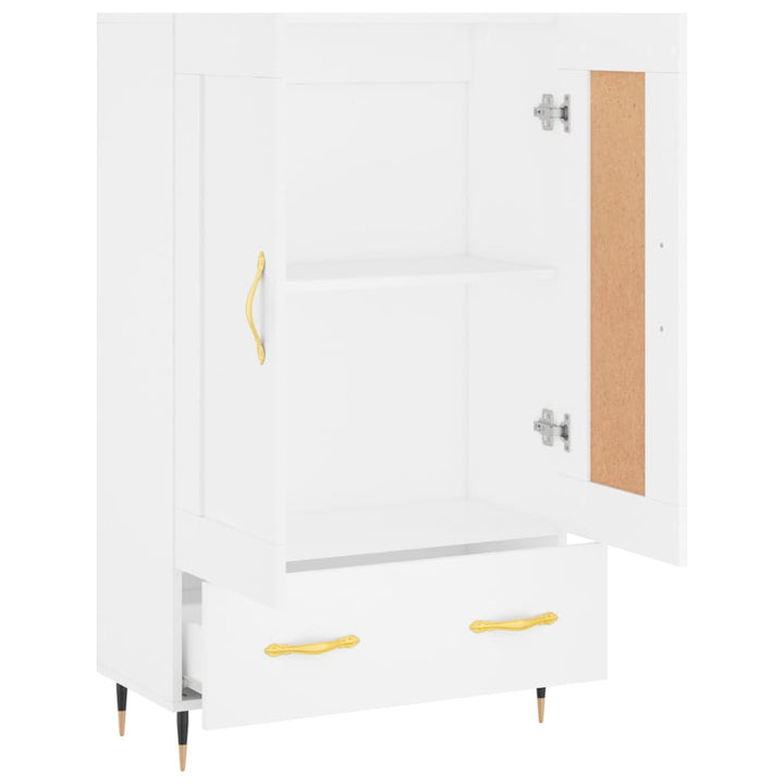 skab 69,5x31x115 cm konstrueret træ hvid