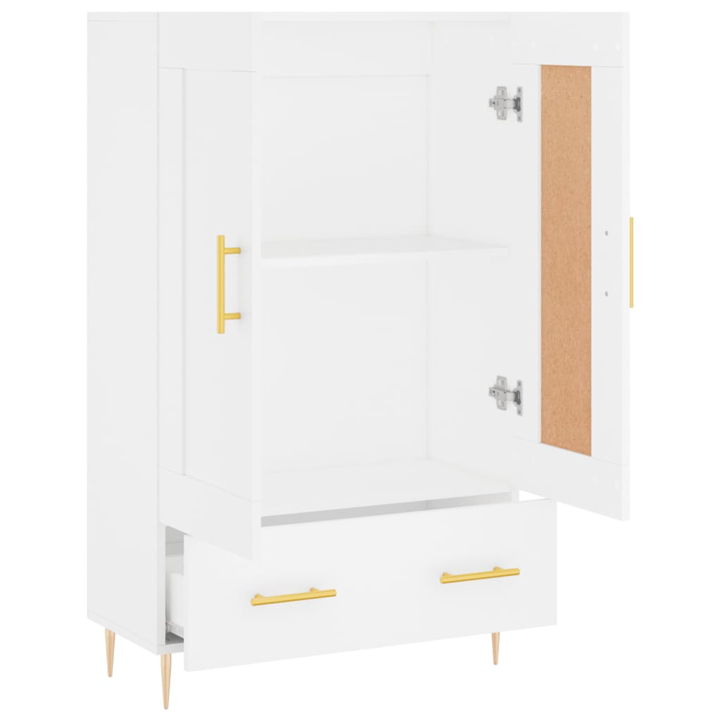 skab 69,5x31x115 cm konstrueret træ hvid