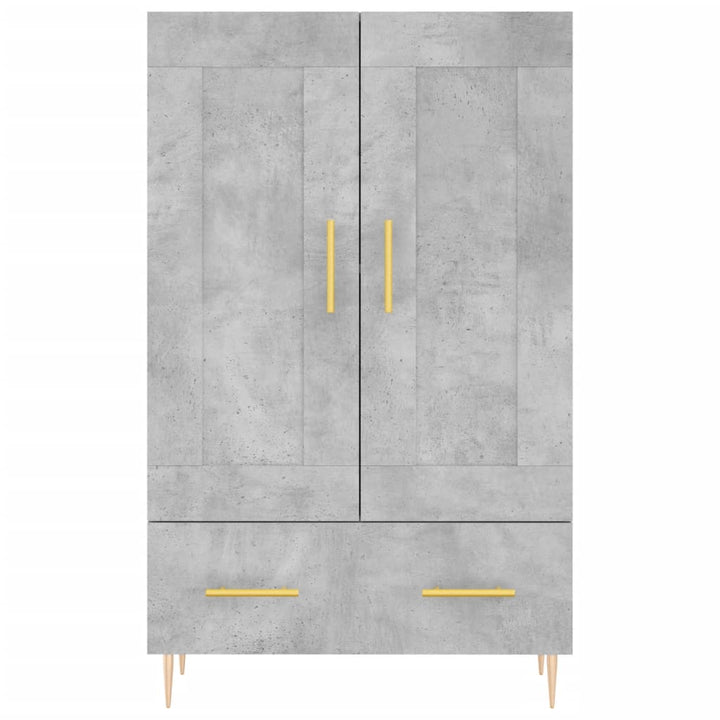 skab 69,5x31x115 cm konstrueret træ betongrå