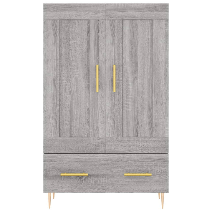 skab 69,5x31x115 cm konstrueret træ grå sonoma-eg