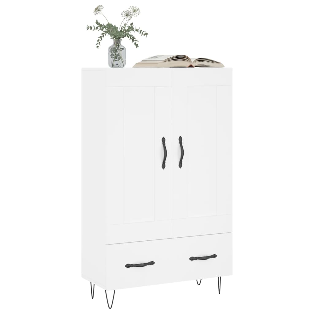 skab 69,5x31x115 cm konstrueret træ hvid