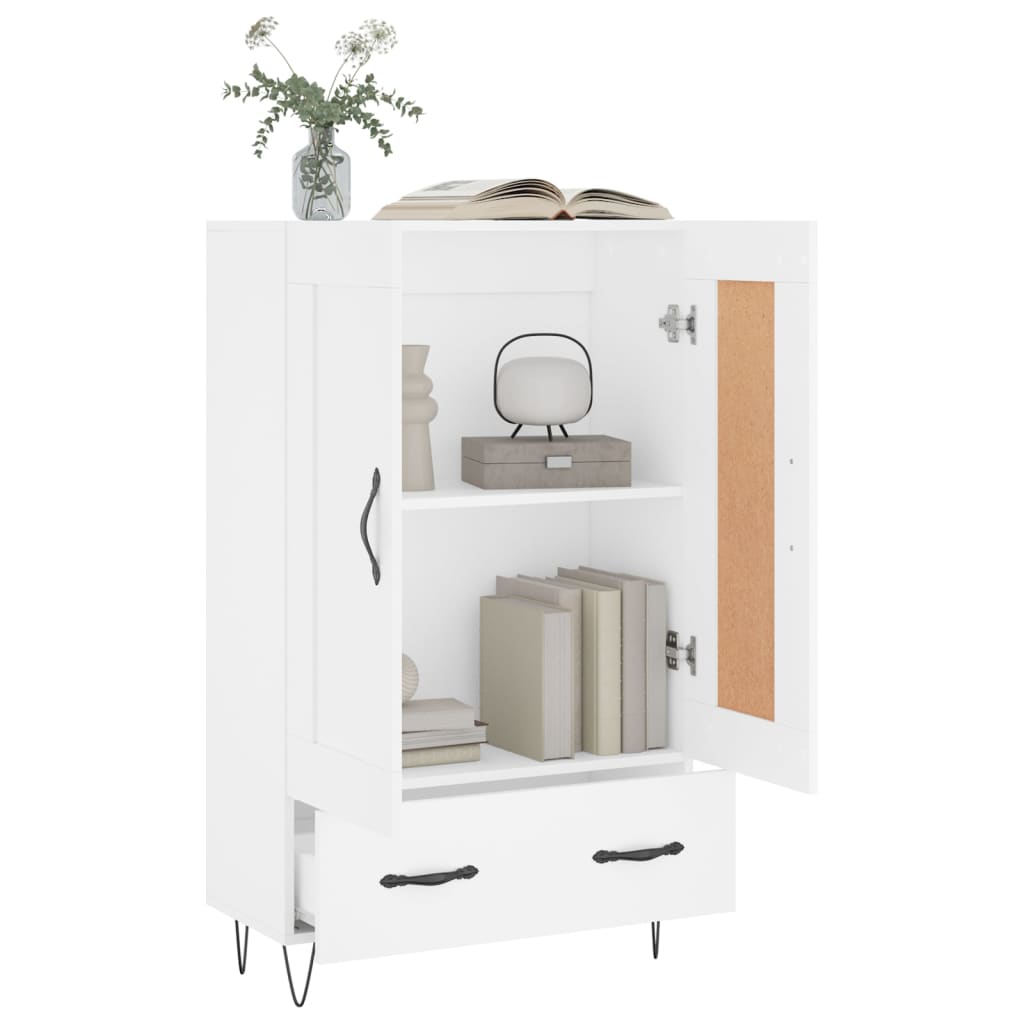 skab 69,5x31x115 cm konstrueret træ hvid