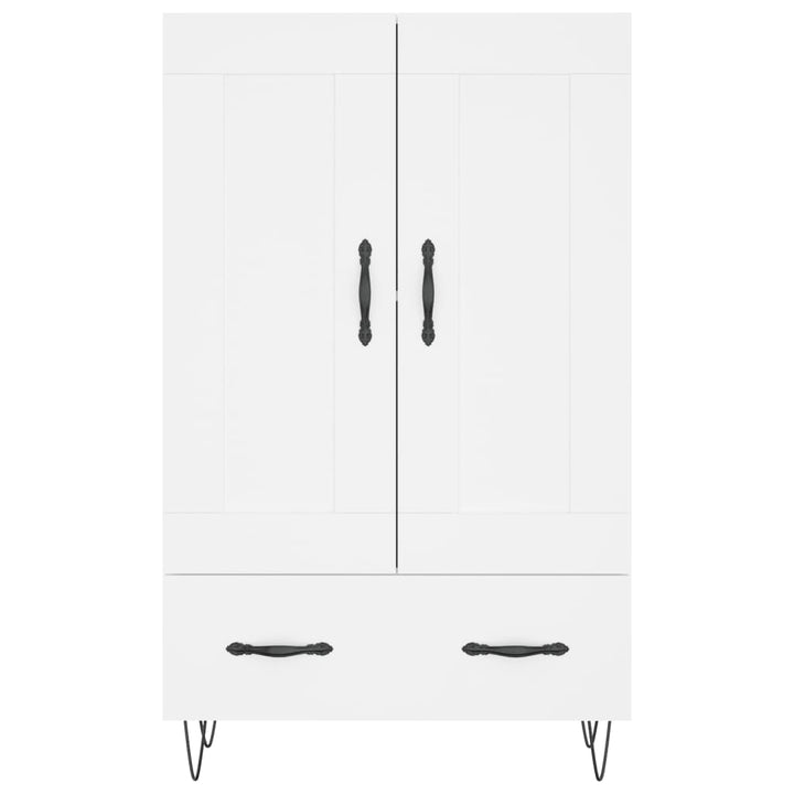 skab 69,5x31x115 cm konstrueret træ hvid