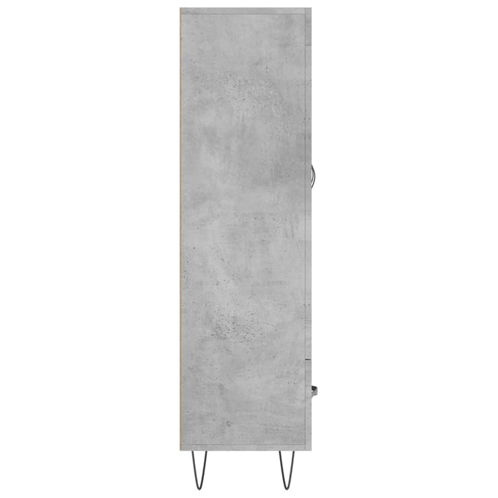 skab 69,5x31x115 cm konstrueret træ betongrå