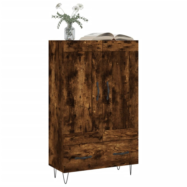 skab 69,5x31x115 cm konstrueret træ røget sonoma-eg